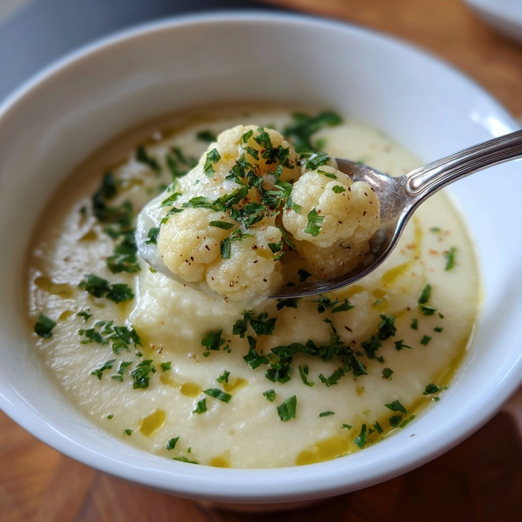 Blumenkohlsuppe fein püriert