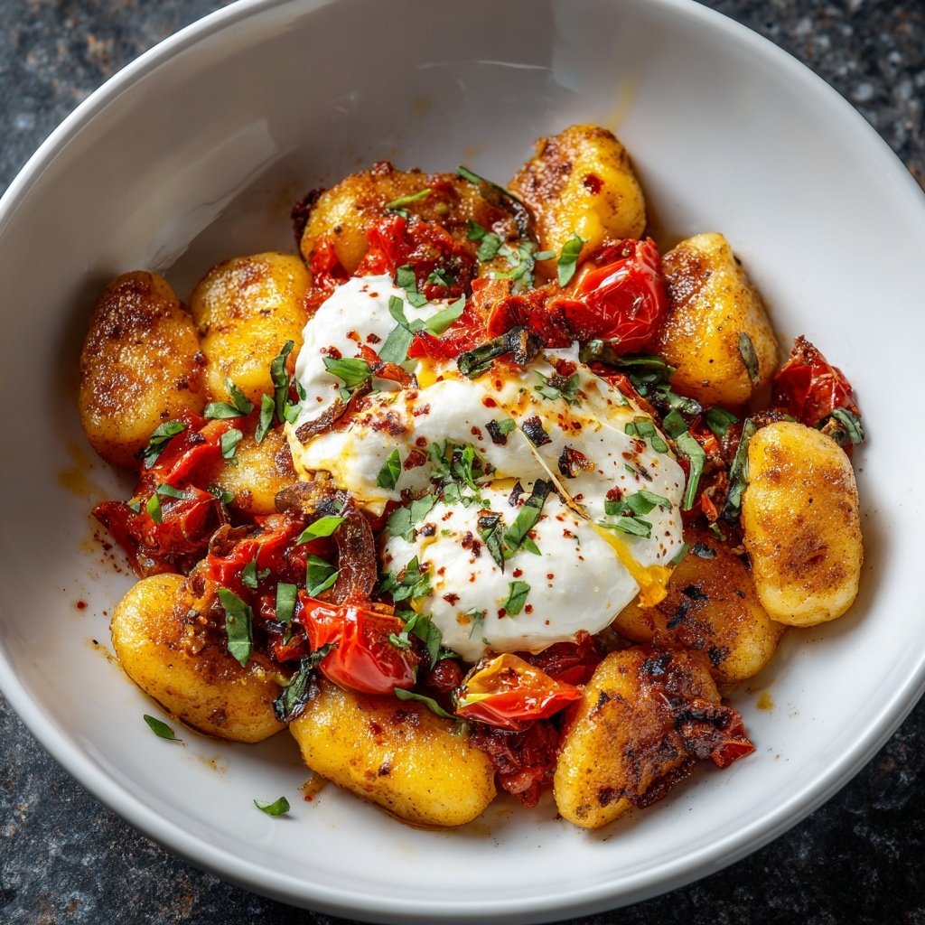 Gnocchi mit Ofentomaten und Burrata