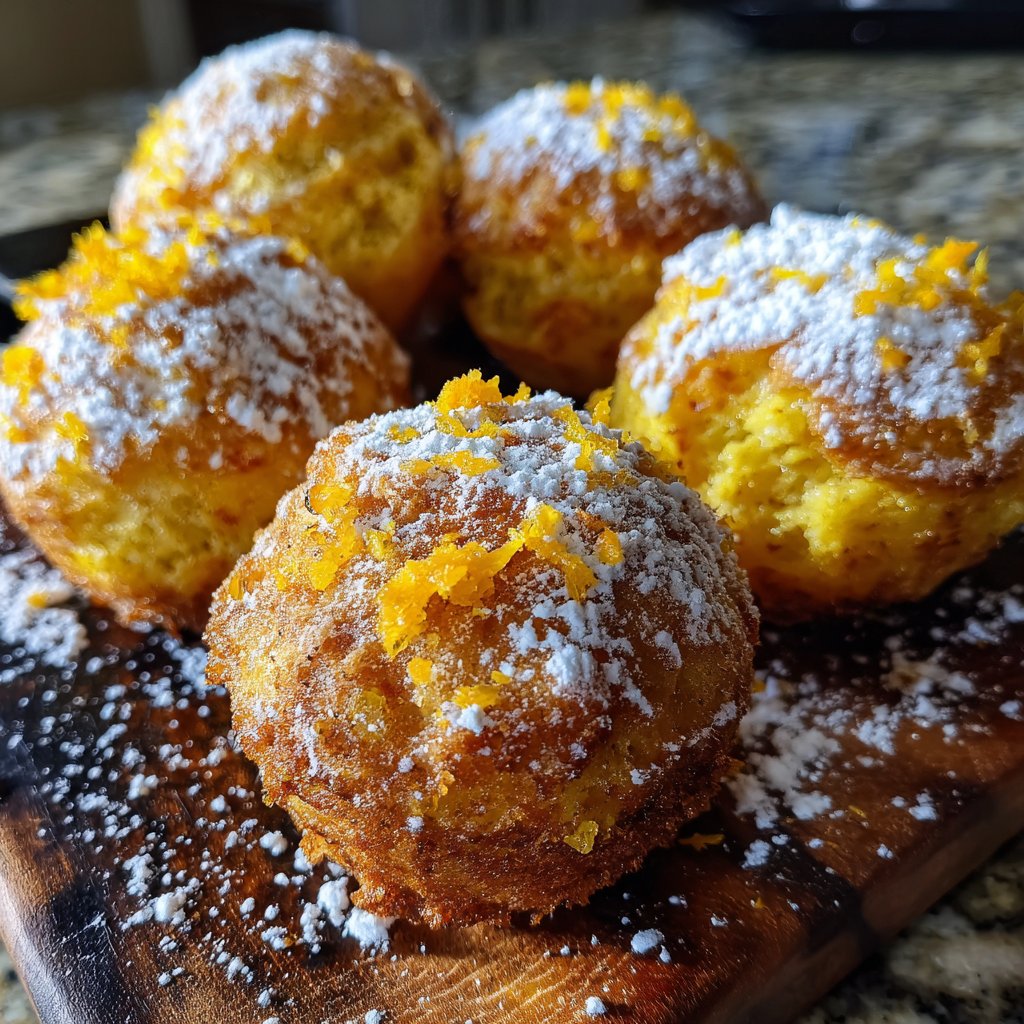 Quarkbällchen mit Orangenabrieb