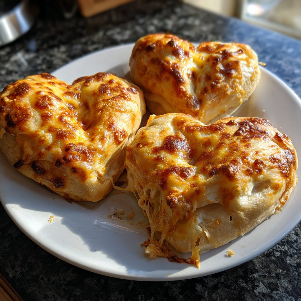 Blätterteig-Herzen mit Käse