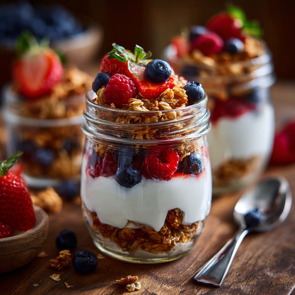 Frühstück im Glas mit Joghurt