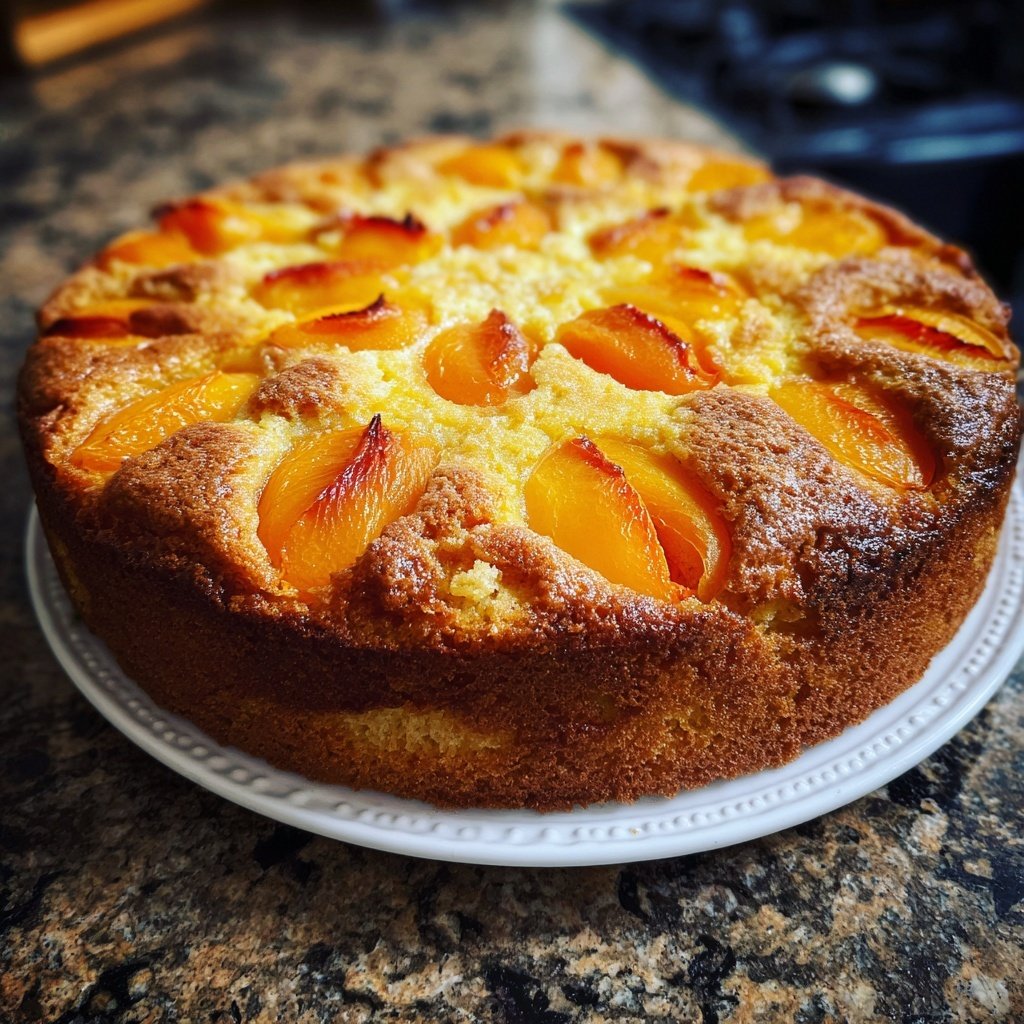 Blechkuchen mit Aprikosen und Vanille