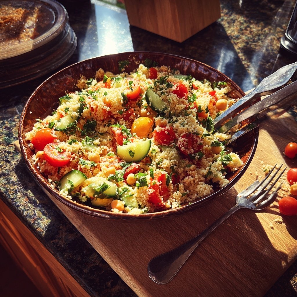Salat Zum Grillen Mit Couscous Und Kichererbsen