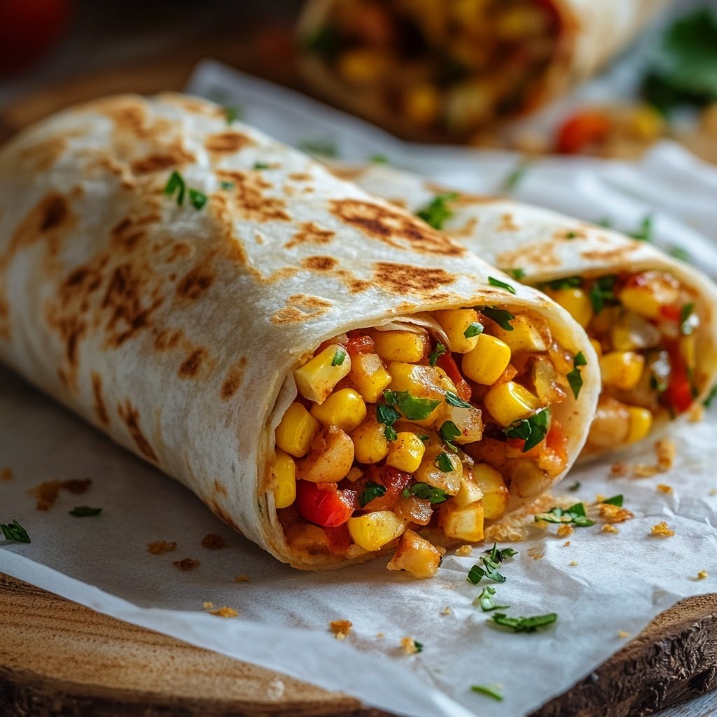 Wraps mit Mais und Paprika