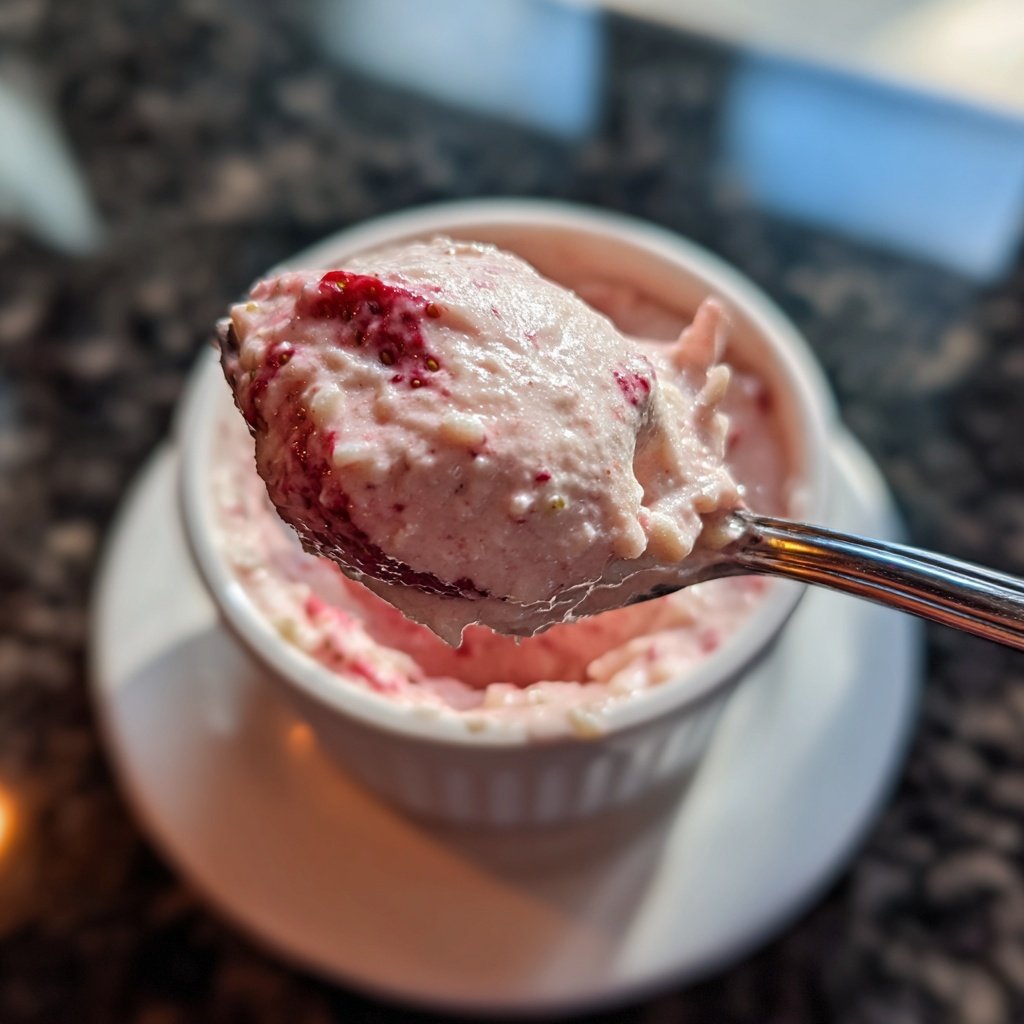 Cremiges Valentinsrisotto mit Erdbeernote