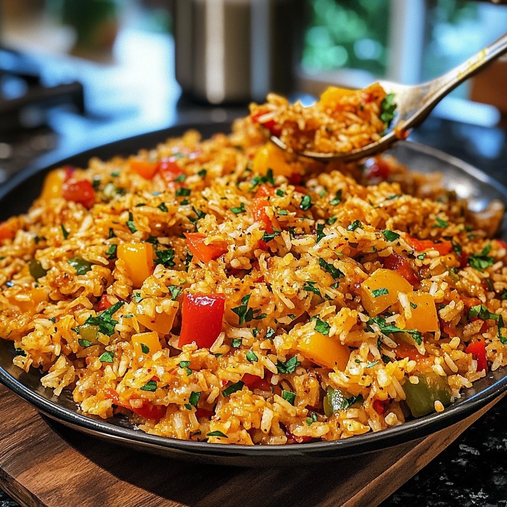 Gebratener Reis mit Paprika