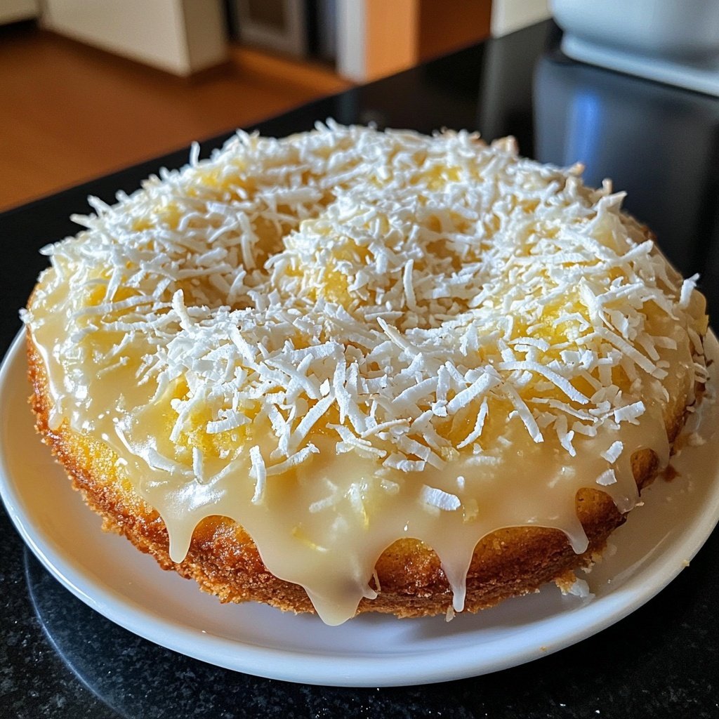 Zitronenkuchen mit Kokos