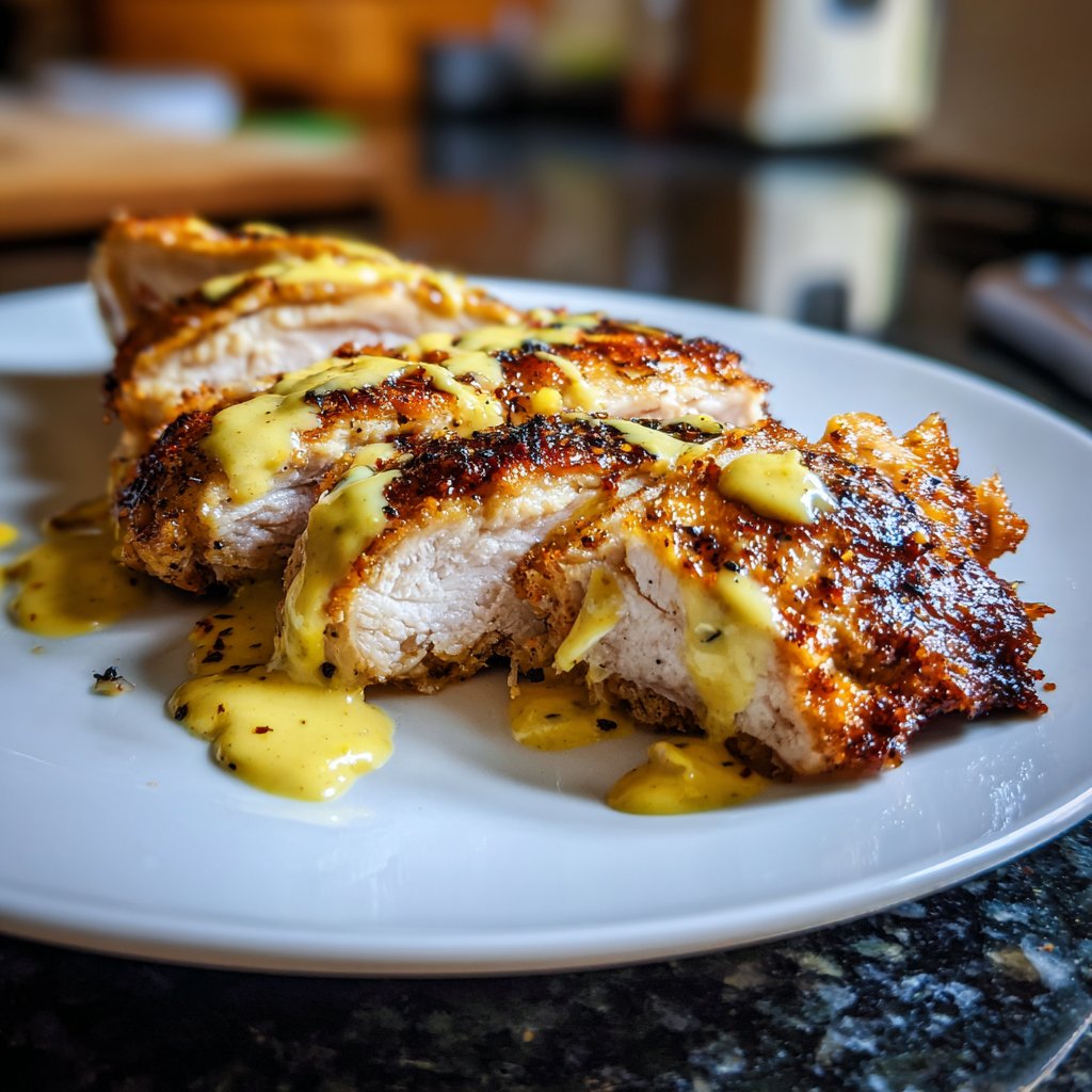 Hähnchenbrust mit Senfsauce