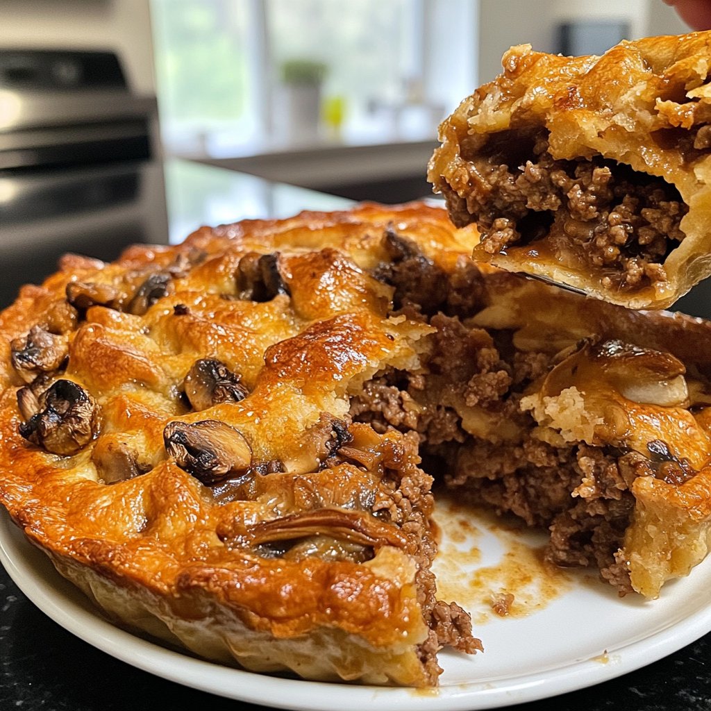 Hackfleisch Pfanne mit Champignons